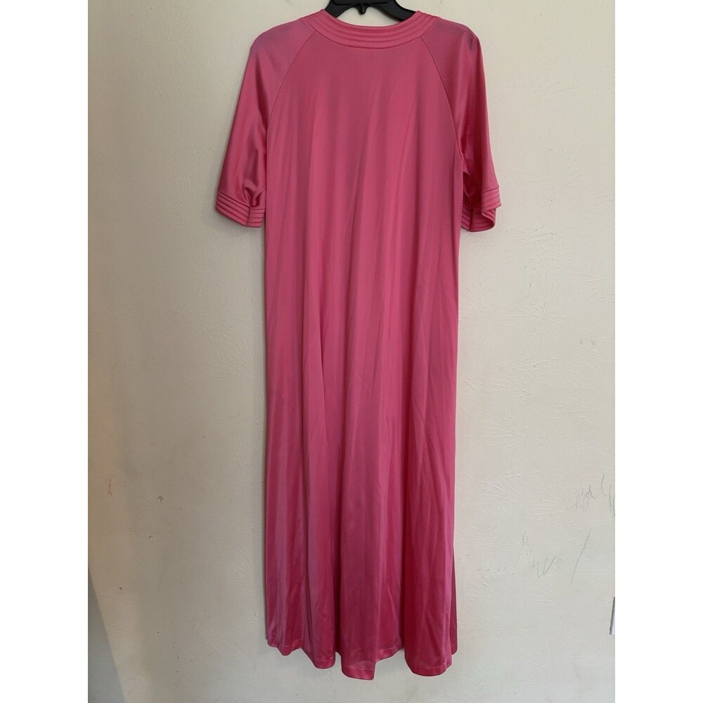 Vintage Vanity Fair Pink Peignoir Set Nightgown and Robe 2 Piece Small Zip Front - Picture 4 of 10